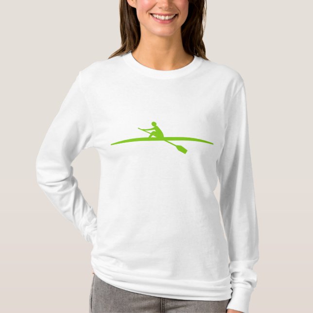 Canoeing - Martian Grönt T Shirt (Framsida)
