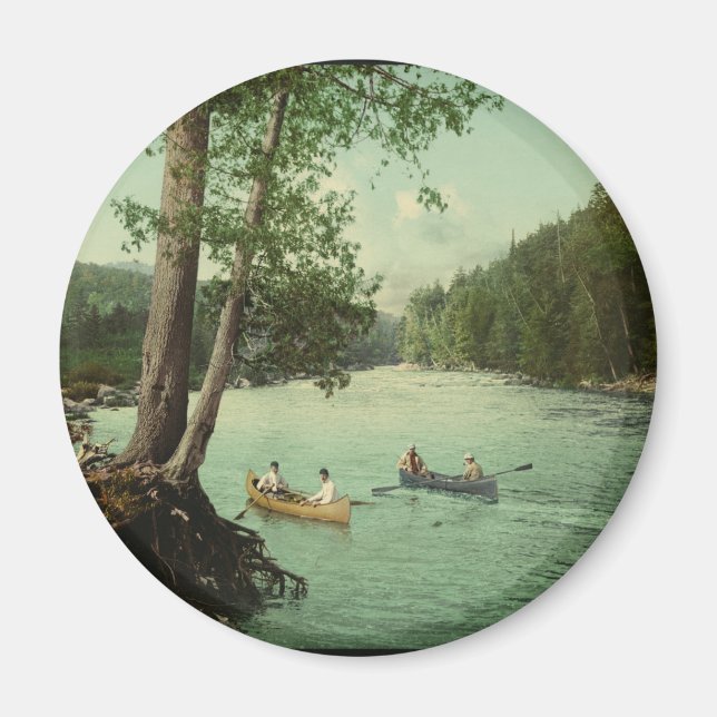 Canoeing on a Adirondack Mountain Stream Magnet (Framsidan)