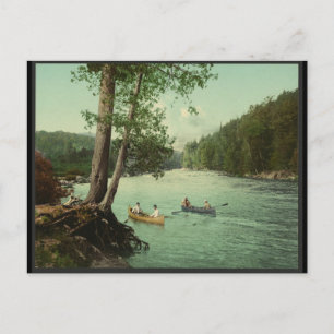 Canoeing on a Adirondack Mountain Stream Vykort