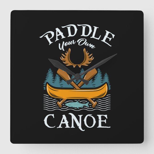 Canoeing - Paddle din egen kanot Fyrkantig Klocka (Framsida)