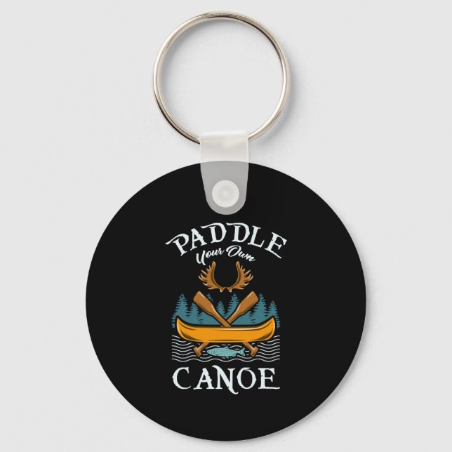 Canoeing - Paddle din egen kanot Nyckelring (Framsida)