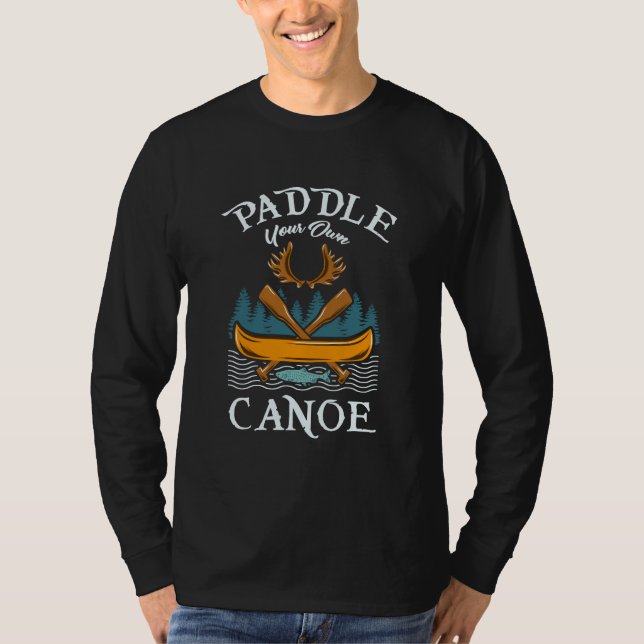 Canoeing - Paddle din egen kanot T Shirt (Framsida)