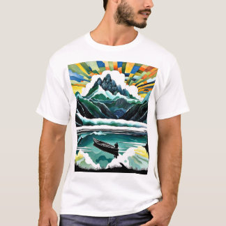 Canoeist vid sjö 2 t shirt