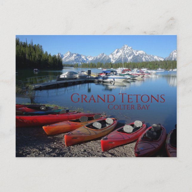 Canoes och Colter Bay Grand Teton National Park Vykort (Framsida)
