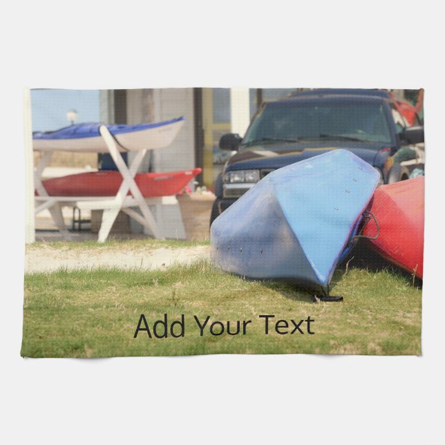 Canoes och Kayaks av Shirley Taylor Kökshandduk (Horisontell)