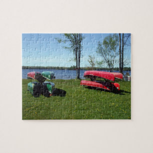 Canoes on Grass Puzzle Pussel