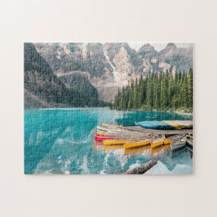Canoes on Moraine Sjö Banff National Park Canada Pussel