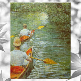 Canoes, Perissoires av Gustave Caillebotte Pussel