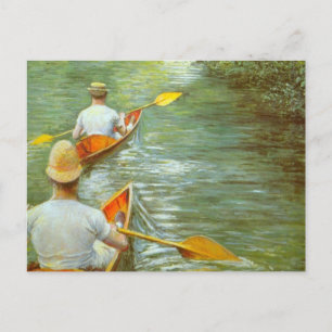 Canoes, Perissoires av Gustave Caillebotte Vykort