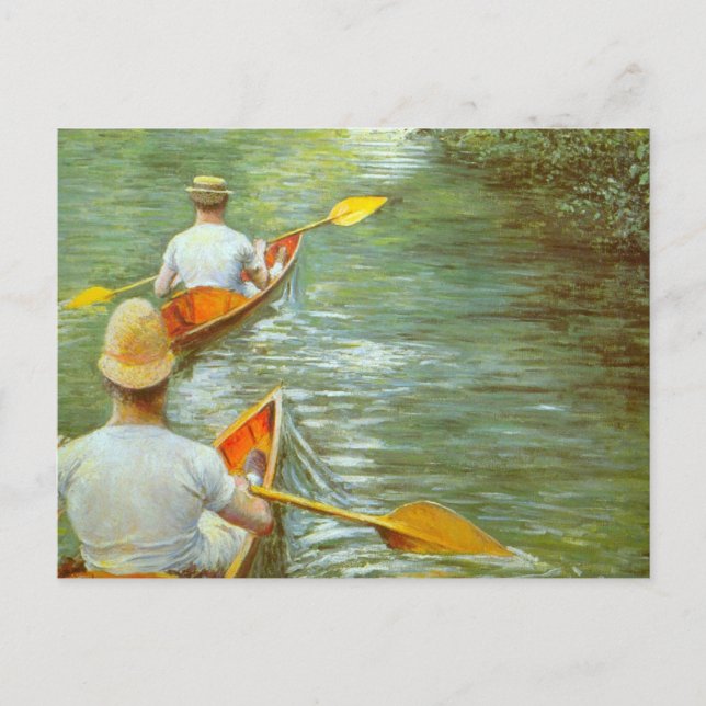 Canoes, Perissoires av Gustave Caillebotte Vykort (Framsida)