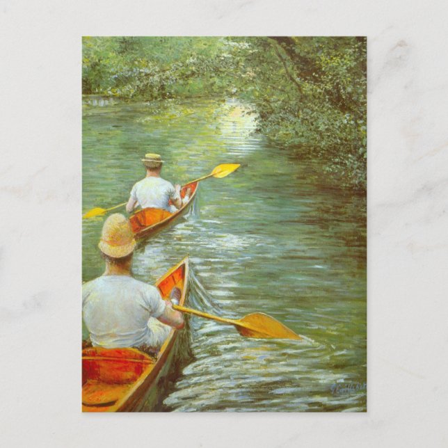 Canoes, Perissoires av Gustave Caillebotte Vykort (Framsida)