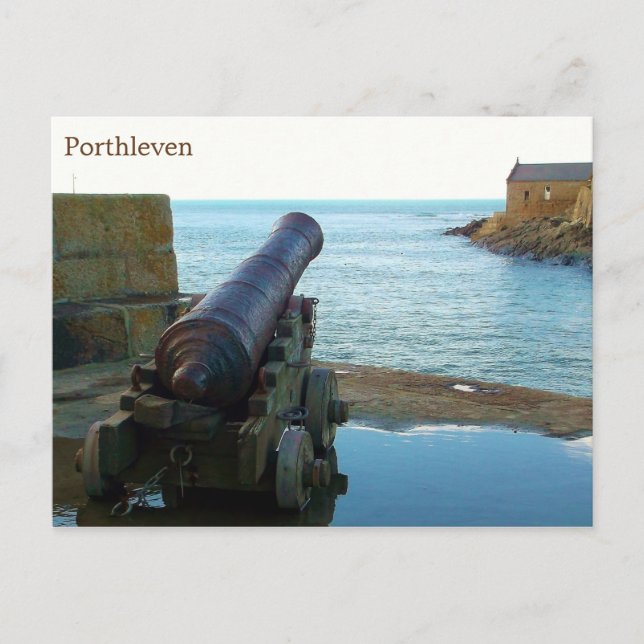Canon Porthleven Cornwall England Vykort (Framsida)