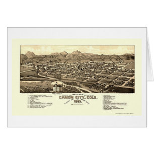 Canon stad, panorama- karta för CO - 1882 Hälsningskort
