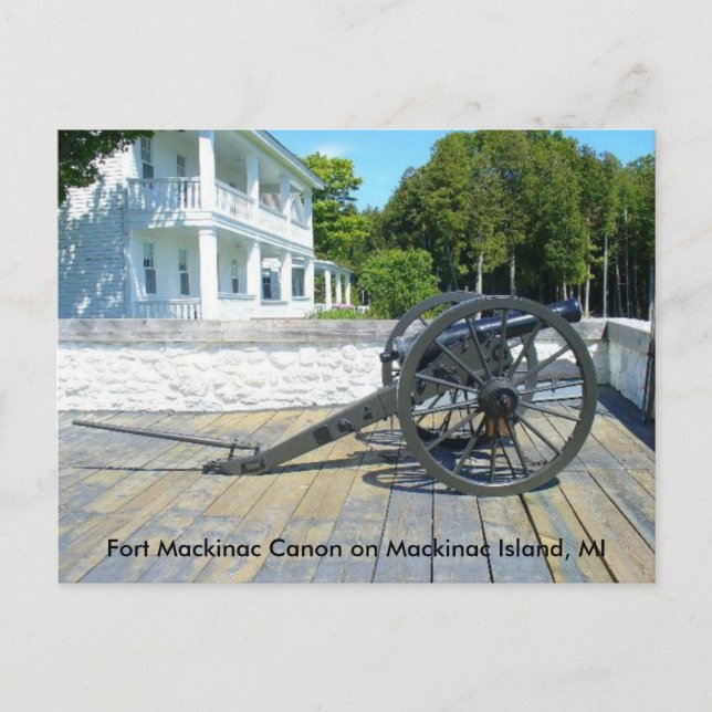Canon vid Fort Mackinac Vykort (Framsida)