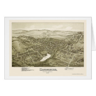 Canonsburg panorama- karta för PA - 1897 Hälsningskort