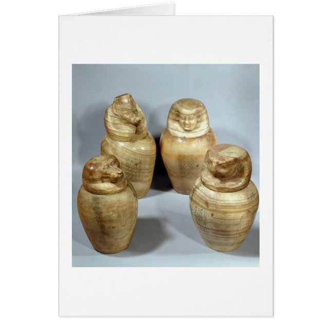 Canopic burk of Hor-ir-aa, Saite (alabaster) Hälsningskort (Framsidan)