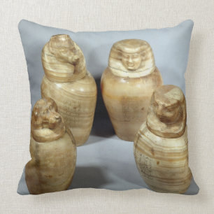 Canopic burkar av Hor-ir-aa, (alabaster-) Saite, Kudde