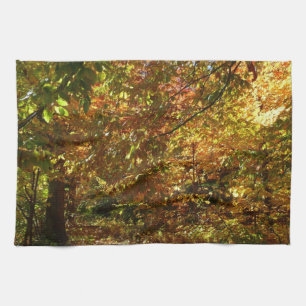 Canopy of Höst löv II Gult Autumn Photography Kökshandduk