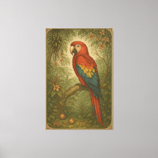Canopy Sentinel - Scarlet Macaw Canvastryck
