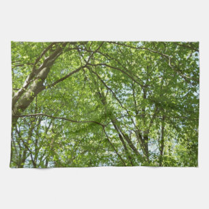 Canopy Vår Löv Grönt Nature Scene Kökshandduk