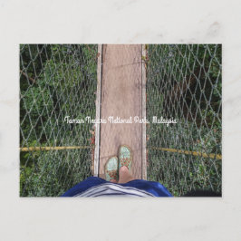 Canopy walkway Taman Negara National Park Malaysia Vykort