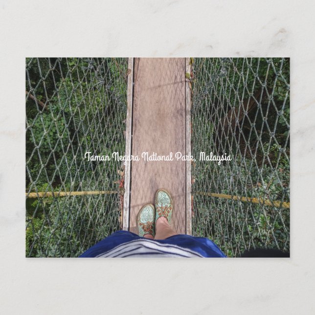 Canopy walkway Taman Negara National Park Malaysia Vykort (Framsida)