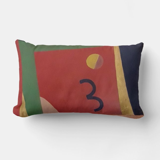 Canossa, Vibrant Suprematist Fransk Dekorativ kudd Lumbarkudde (Framsida)