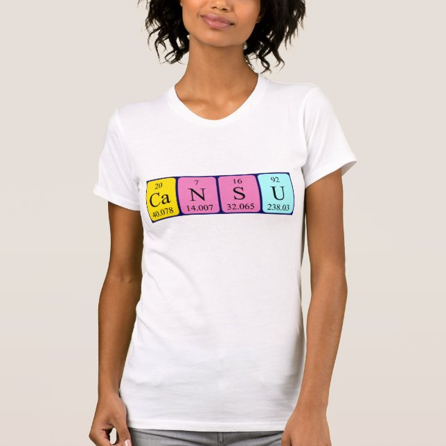 Cansu periodisk skjorta bord namn tee shirt (Framsida)