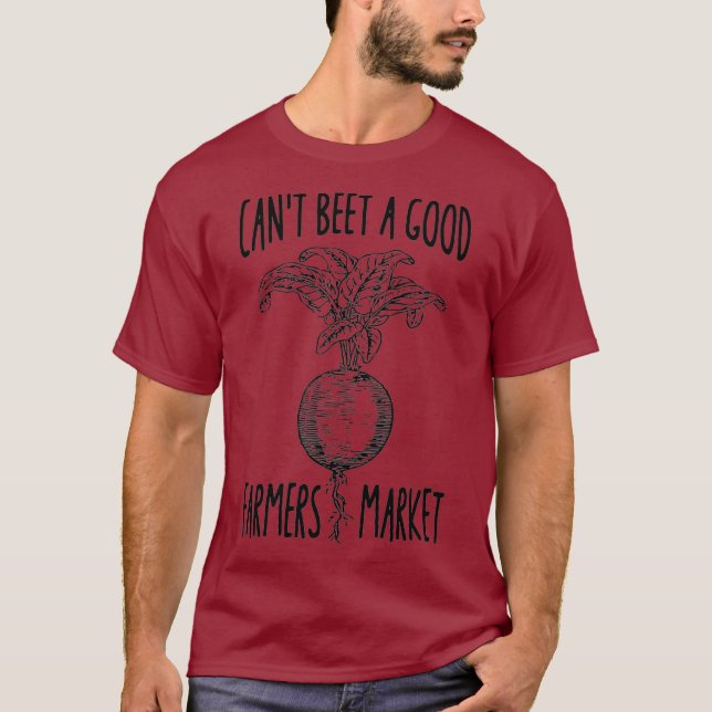 Cant Beet A Bra Farmers Market Funny Vegetable T Shirt (Framsida)