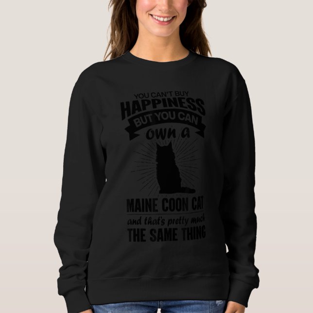 Can't Buy Happiness But Can Buy A Maine Coon Cat T Shirt (Framsida)