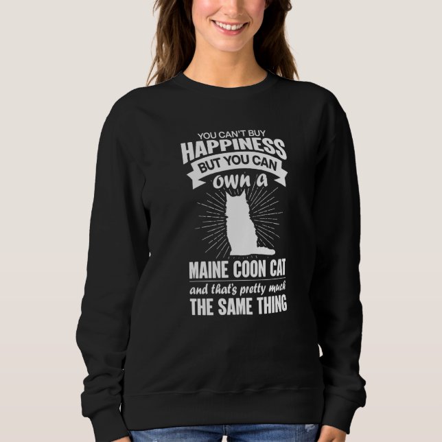 Can't Buy Happiness But Can Buy A Maine Coon Cat   T Shirt (Framsida)
