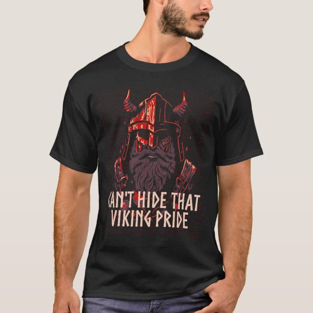 Cant Gömmer det Viking Pride Norse Norge T Shirt (Framsida)