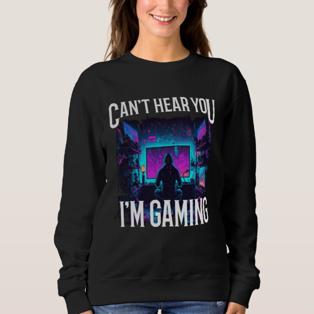 Can't Hear You I'm Gaming Cool Video Gamer  Gaming T Shirt (Framsida)