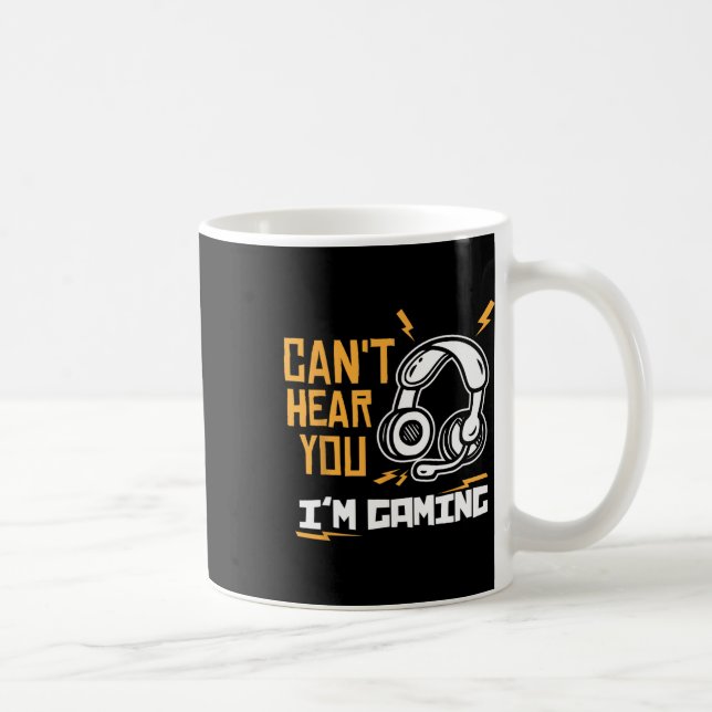 Can't Hear You I'm Gaming - Gamer And Gamer  Kaffemugg (Höger)