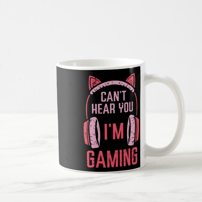 Cant Hear You Im Gaming Video Gamer Women Girls Ki Kaffemugg (Höger)