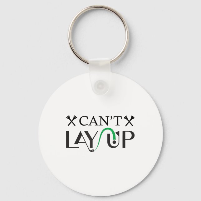 Cant Ljugit upp Logotyp Funny Golf _1 Nyckelring (Framsida)