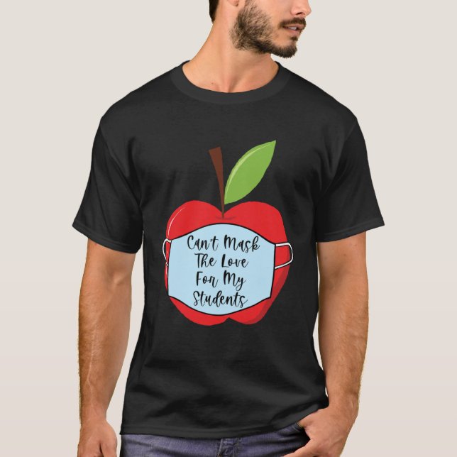 Cant Mask Teacher Student Virtual Social Distance  T Shirt (Framsida)