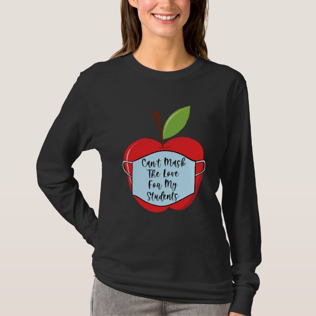Cant Mask Teacher Student Virtual Social Distance  T Shirt (Framsida)