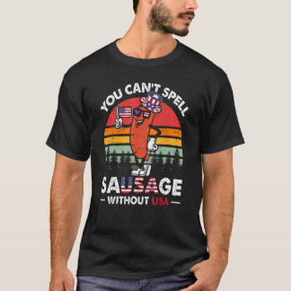 Cant Spell Sause utan USA 4:e juli Ame T Shirt