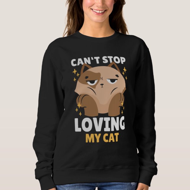Can't Stop Loving my Cat for Cat T Shirt (Framsida)