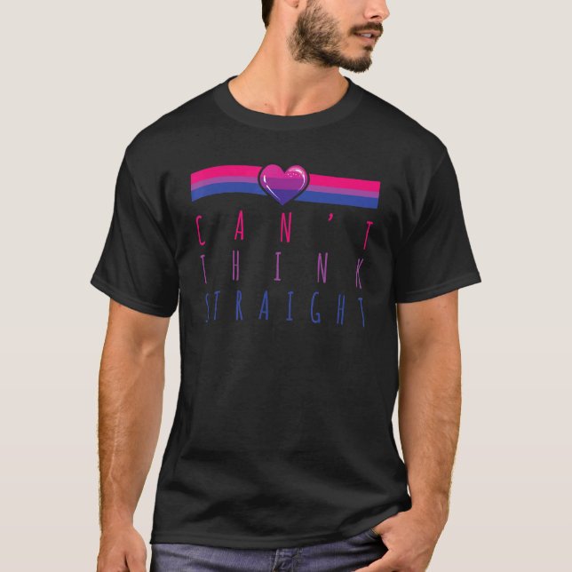 Can't Think Straight LGBTQ Rainbow Pride Gay Lesbi T Shirt (Framsida)