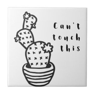 Cant Touch Cactus Kakelplatta