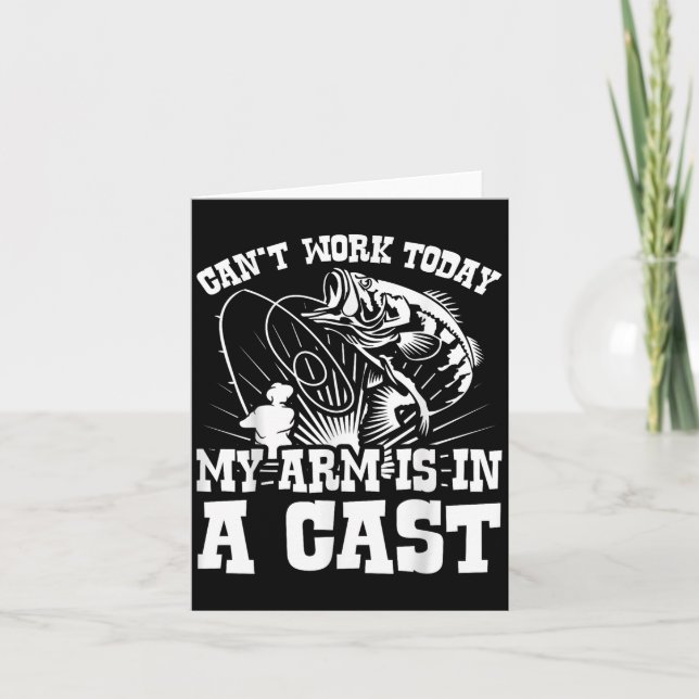 Cant Work Today My Arm in a Cast Lusny Sarcastic Kort (Framsida)
