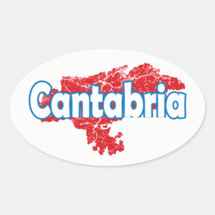 Cantabria Ovalt Klistermärke