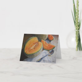 Cantaloumer med Silver-notkort Tack Kort