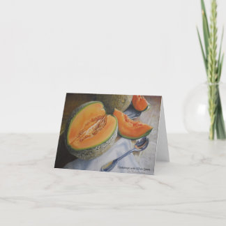 Cantaloumer med Silver-notkort Tack Kort