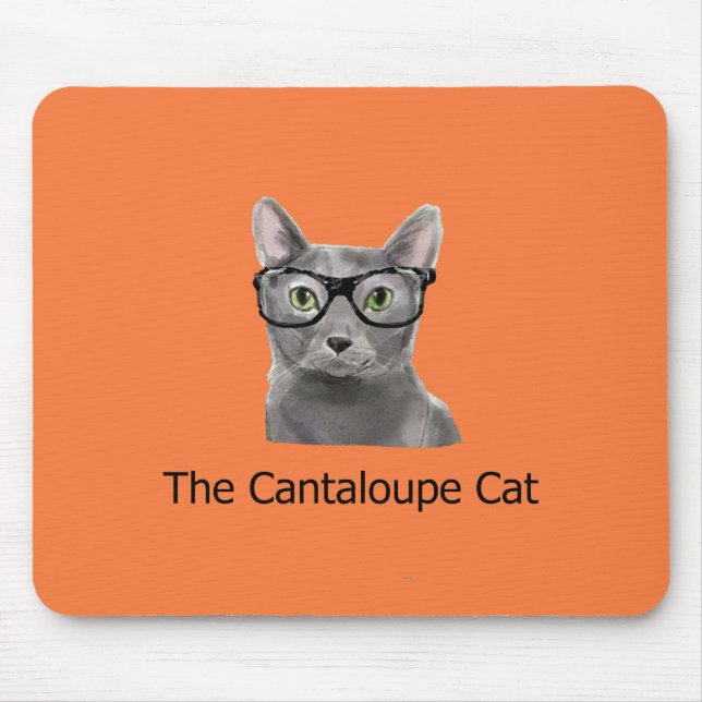 Cantaloupe Cat Logotyp Mousepad Musmatta (Framsidan)