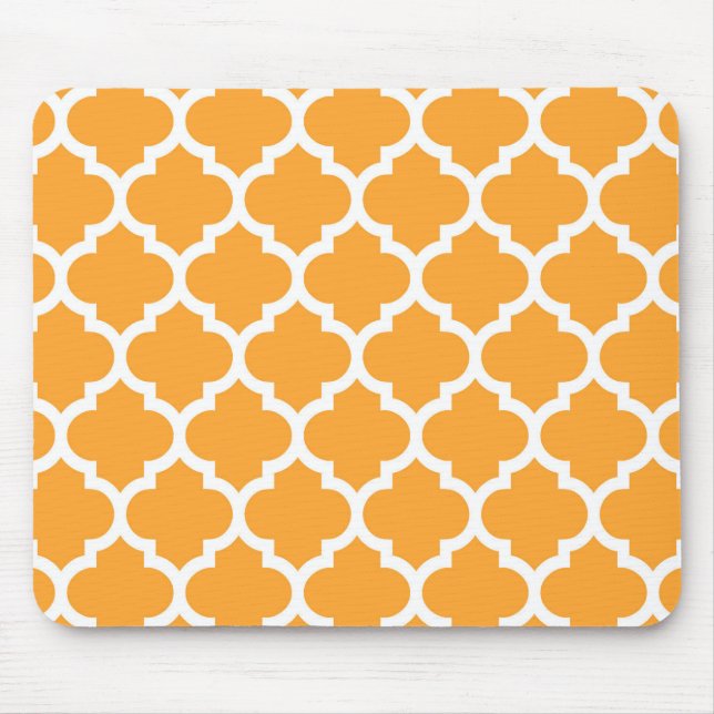 Cantaloupe White Moroccan Quatrefoil Mönster #5 Musmatta (Framsidan)