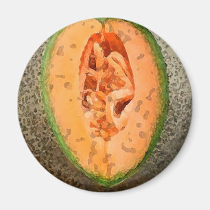 Cantaloupevattenfärg - magnet