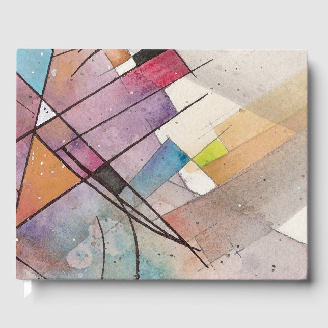 CANTATA i PASTELL DUR Abstract akvarellkonst Gästböcker (Framsida)
